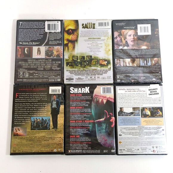 NEW Horror Thriller Drama 10 Movie DVD Lot Shawshank, Saw II, Ring, Shark Attack - Picture 2 of 3